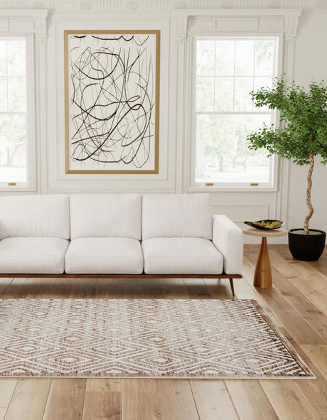 Chocolate Brown 7' 10 x 11' 6 Hermitage Rectangle Area Rug 55% Polypropylene & 45% Polyester Easy Clean Stain-Resistant Carpet for Living, Office, Dorm Rooms for Sale at Rug Engine