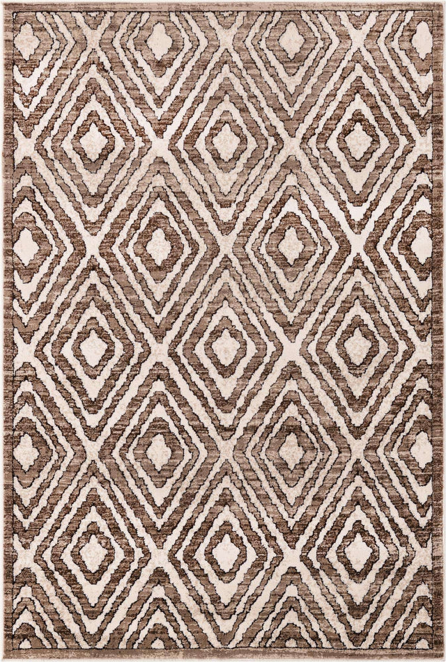 Chocolate Brown 4' x 6' Hermitage Rectangle Area Rug 55% Polypropylene & 45% Polyester Easy Clean Stain-Resistant Carpet for Living, Office, Dorm Rooms for Sale at Rug Engine