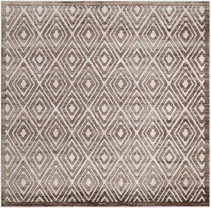 Chocolate Brown 7' 10 x 7' 10 Hermitage Square Area Rug 55% Polypropylene & 45% Polyester Easy Clean Stain-Resistant Carpet for Living, Office, Dorm Rooms for Sale at Rug Engine