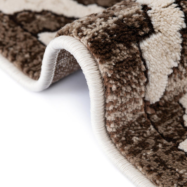 Chocolate Brown 6' x 6' Hermitage Square Area Rug 55% Polypropylene & 45% Polyester Easy Clean Stain-Resistant Carpet for Living, Office, Dorm Rooms for Sale at Rug Engine