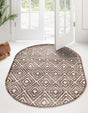 Chocolate Brown 4' x 6' Hermitage Oval Area Rug 55% Polypropylene & 45% Polyester Easy Clean Stain-Resistant Carpet for Living, Office, Dorm Rooms for Sale at Rug Engine