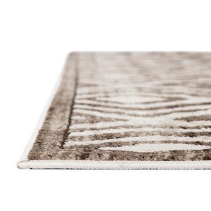 Chocolate Brown 5' 3 x 5' 3 Hermitage Octagon Area Rug 55% Polypropylene & 45% Polyester Easy Clean Stain-Resistant Carpet for Living, Office, Dorm Rooms for Sale at Rug Engine