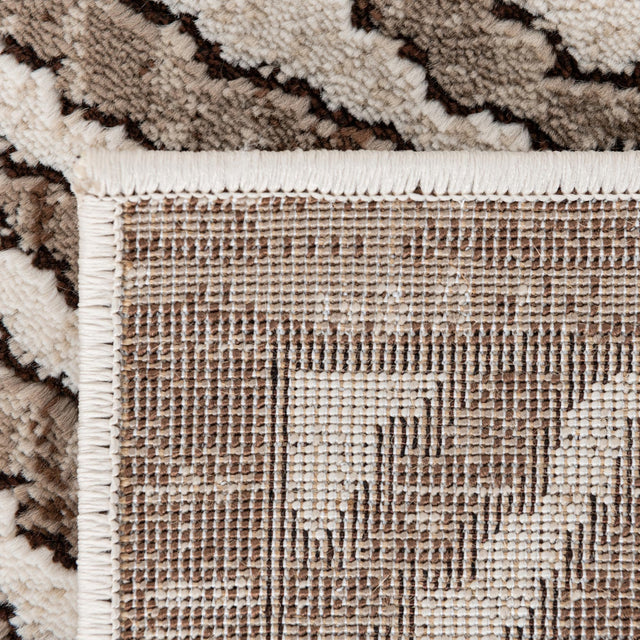 Chocolate Brown 5' 3 x 5' 3 Hermitage Octagon Area Rug 55% Polypropylene & 45% Polyester Easy Clean Stain-Resistant Carpet for Living, Office, Dorm Rooms for Sale at Rug Engine