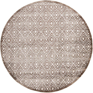 Chocolate Brown 10' 8 x 10' 8 Hermitage Round Area Rug 55% Polypropylene & 45% Polyester Easy Clean Stain-Resistant Carpet for Living, Office, Dorm Rooms for Sale at Rug Engine