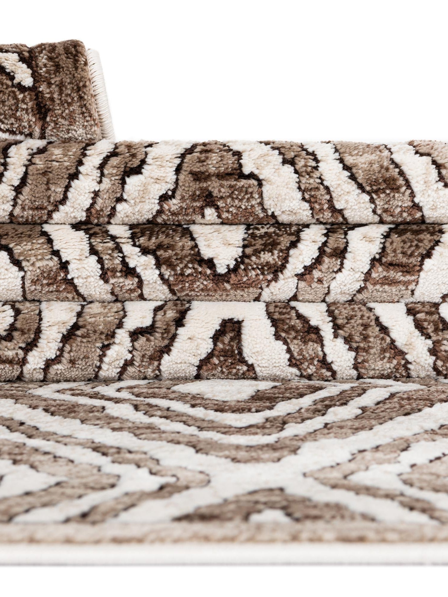 Chocolate Brown 5' 3 x 5' 3 Hermitage Round Area Rug 55% Polypropylene & 45% Polyester Easy Clean Stain-Resistant Carpet for Living, Office, Dorm Rooms for Sale at Rug Engine