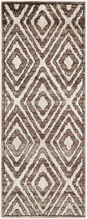 Chocolate Brown 2' x 5' Hermitage Runner Area Rug 55% Polypropylene & 45% Polyester Easy Clean Stain-Resistant Carpet for Living, Office, Dorm Rooms for Sale at Rug Engine