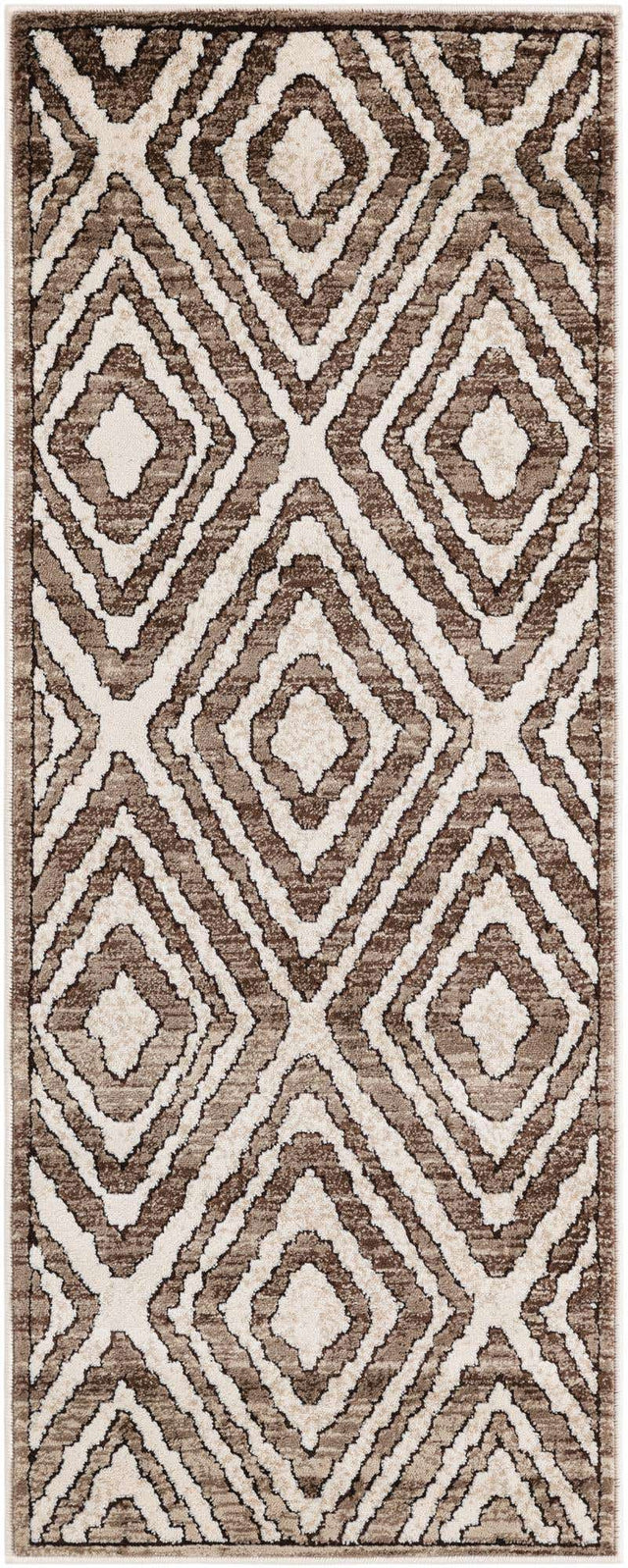Chocolate Brown 2' x 5' Hermitage Runner Area Rug 55% Polypropylene & 45% Polyester Easy Clean Stain-Resistant Carpet for Living, Office, Dorm Rooms for Sale at Rug Engine