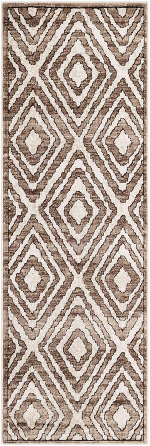 Chocolate Brown 2' x 6' Hermitage Runner Area Rug 55% Polypropylene & 45% Polyester Easy Clean Stain-Resistant Carpet for Living, Office, Dorm Rooms for Sale at Rug Engine