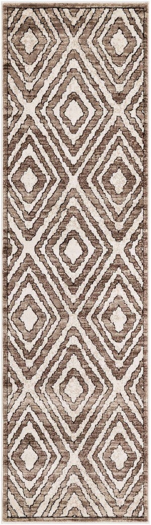 Chocolate Brown 2' x 7' Hermitage Runner Area Rug 55% Polypropylene & 45% Polyester Easy Clean Stain-Resistant Carpet for Living, Office, Dorm Rooms for Sale at Rug Engine