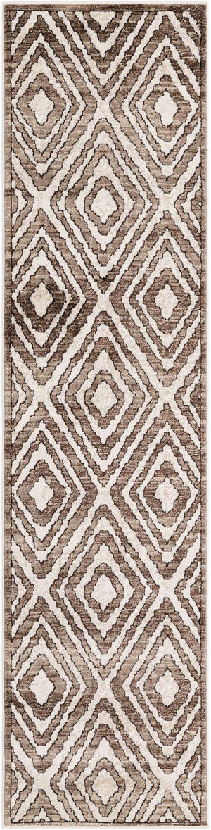 Chocolate Brown 2' x 8' Hermitage Runner Area Rug 55% Polypropylene & 45% Polyester Easy Clean Stain-Resistant Carpet for Living, Office, Dorm Rooms for Sale at Rug Engine