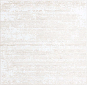 Snow White 10' 8 x 10' 8 Hermitage Square Area Rug 55% Polypropylene & 45% Polyester Easy Clean Stain-Resistant Carpet for Living, Office, Dorm Rooms for Sale at Rug Engine