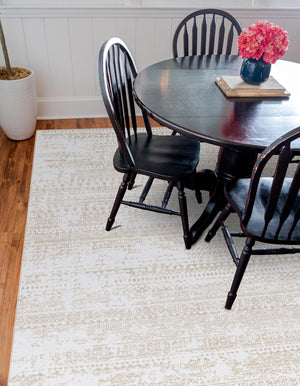 Snow White 10' 8 x 10' 8 Hermitage Square Area Rug 55% Polypropylene & 45% Polyester Easy Clean Stain-Resistant Carpet for Living, Office, Dorm Rooms for Sale at Rug Engine