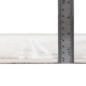 Snow White 5' 3 x 5' 3 Hermitage Octagon Area Rug 55% Polypropylene & 45% Polyester Easy Clean Stain-Resistant Carpet for Living, Office, Dorm Rooms for Sale at Rug Engine