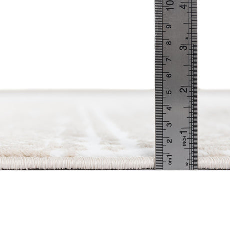 Snow White 7' 10 x 7' 10 Hermitage Octagon Area Rug 55% Polypropylene & 45% Polyester Easy Clean Stain-Resistant Carpet for Living, Office, Dorm Rooms for Sale at Rug Engine