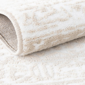 Snow White 5' 3 x 5' 3 Hermitage Octagon Area Rug 55% Polypropylene & 45% Polyester Easy Clean Stain-Resistant Carpet for Living, Office, Dorm Rooms for Sale at Rug Engine