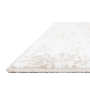 Snow White 5' 3 x 5' 3 Hermitage Octagon Area Rug 55% Polypropylene & 45% Polyester Easy Clean Stain-Resistant Carpet for Living, Office, Dorm Rooms for Sale at Rug Engine