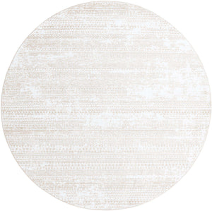 Snow White 10' 8 x 10' 8 Hermitage Round Area Rug 55% Polypropylene & 45% Polyester Easy Clean Stain-Resistant Carpet for Living, Office, Dorm Rooms for Sale at Rug Engine