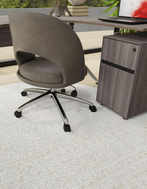 Snow White 6' x 6' Hermitage Round Area Rug 55% Polypropylene & 45% Polyester Easy Clean Stain-Resistant Carpet for Living, Office, Dorm Rooms for Sale at Rug Engine