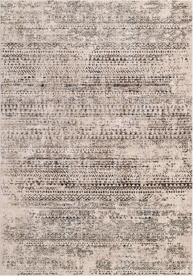Chocolate Brown 7' x 10' Hermitage Rectangle Area Rug 55% Polypropylene & 45% Polyester Easy Clean Stain-Resistant Carpet for Living, Office, Dorm Rooms for Sale at Rug Engine
