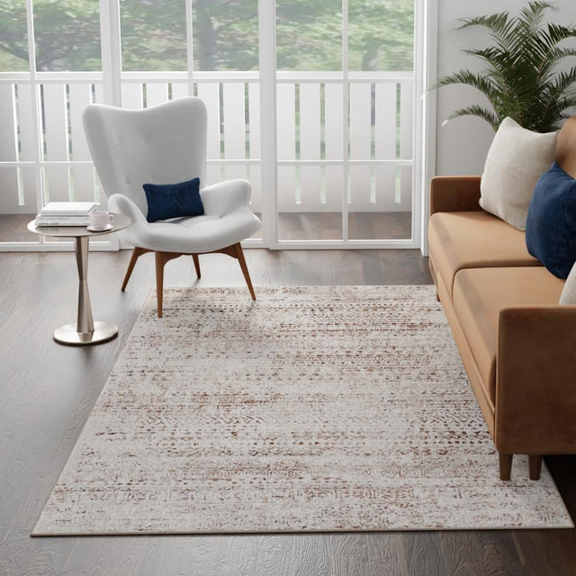 Chocolate Brown 7' 10 x 10' Hermitage Rectangle Area Rug 55% Polypropylene & 45% Polyester Easy Clean Stain-Resistant Carpet for Living, Office, Dorm Rooms for Sale at Rug Engine