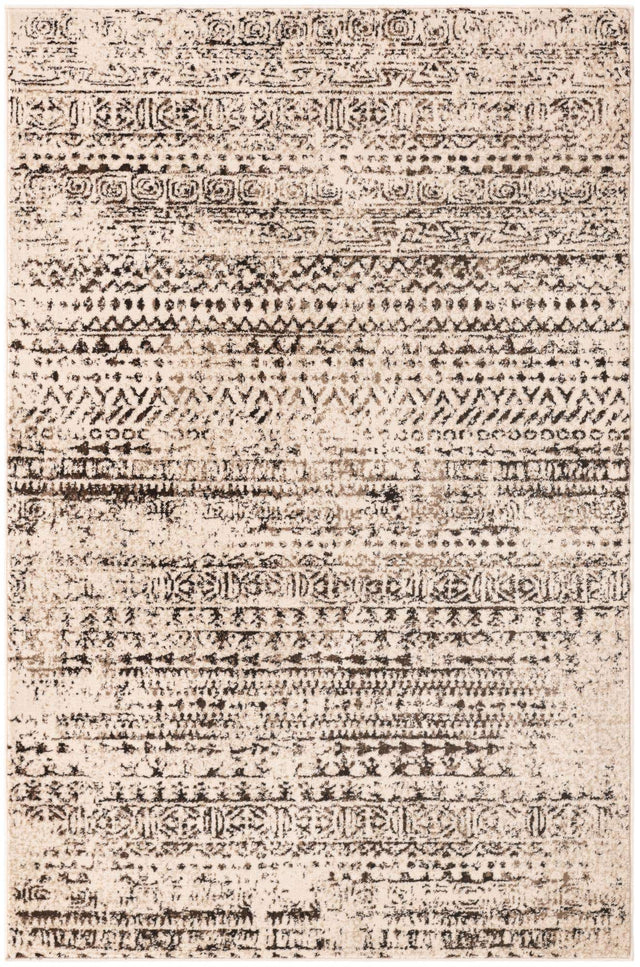 Chocolate Brown 4' x 6' Hermitage Rectangle Area Rug 55% Polypropylene & 45% Polyester Easy Clean Stain-Resistant Carpet for Living, Office, Dorm Rooms for Sale at Rug Engine