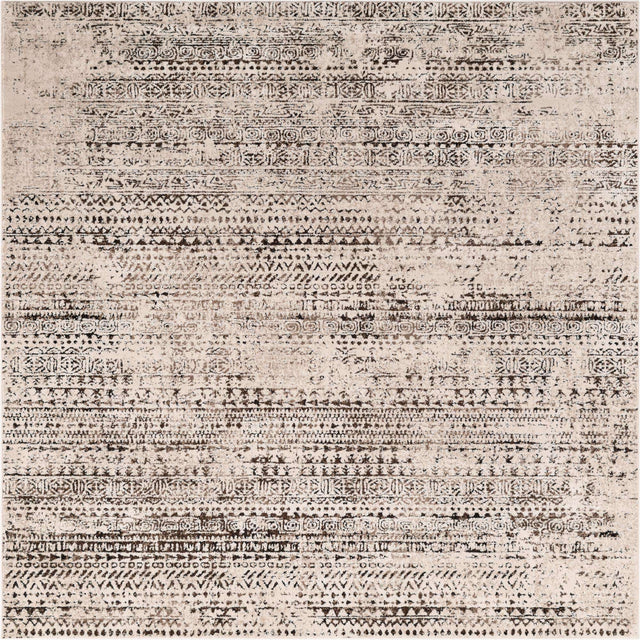 Chocolate Brown 7' 10 x 7' 10 Hermitage Square Area Rug 55% Polypropylene & 45% Polyester Easy Clean Stain-Resistant Carpet for Living, Office, Dorm Rooms for Sale at Rug Engine