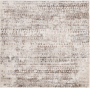 Chocolate Brown 6' x 6' Hermitage Square Area Rug 55% Polypropylene & 45% Polyester Easy Clean Stain-Resistant Carpet for Living, Office, Dorm Rooms for Sale at Rug Engine