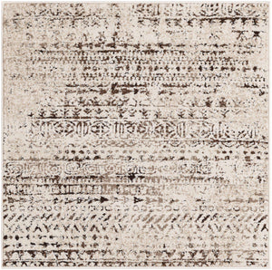 Chocolate Brown 3' 3 x 3' 3 Hermitage Square Area Rug 55% Polypropylene & 45% Polyester Easy Clean Stain-Resistant Carpet for Living, Office, Dorm Rooms for Sale at Rug Engine