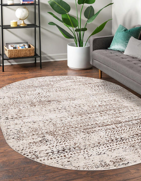 Chocolate Brown 2' x 3' Hermitage Oval Area Rug 55% Polypropylene & 45% Polyester Easy Clean Stain-Resistant Carpet for Living, Office, Dorm Rooms for Sale at Rug Engine
