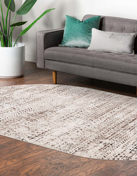 Chocolate Brown 2' x 3' Hermitage Oval Area Rug 55% Polypropylene & 45% Polyester Easy Clean Stain-Resistant Carpet for Living, Office, Dorm Rooms for Sale at Rug Engine