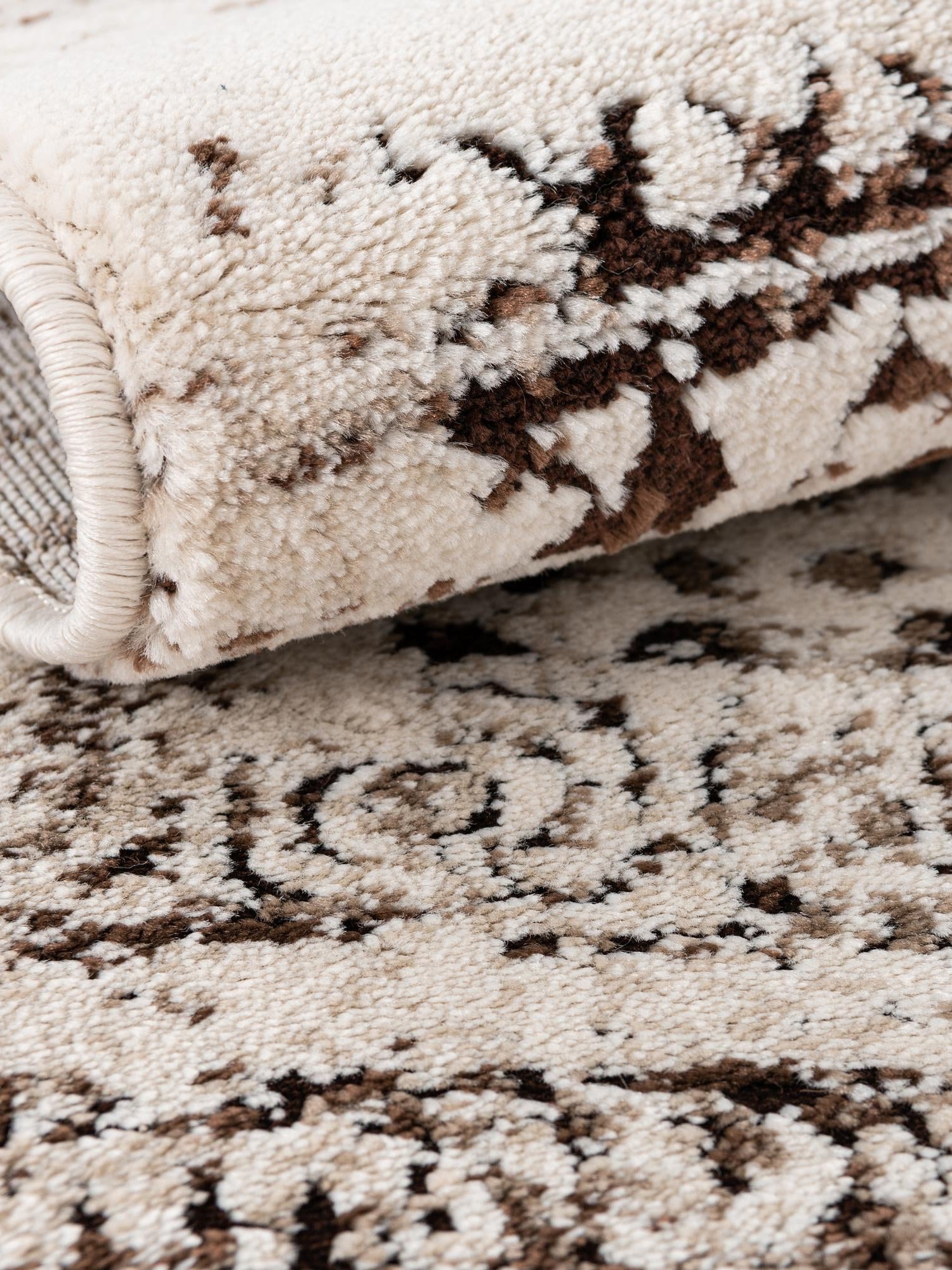 Chocolate Brown 7' 10 x 7' 10 Hermitage Octagon Area Rug 55% Polypropylene & 45% Polyester Easy Clean Stain-Resistant Carpet for Living, Office, Dorm Rooms for Sale at Rug Engine