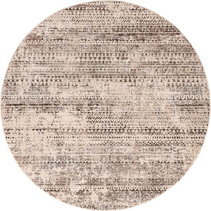 Chocolate Brown 7' 10 x 7' 10 Hermitage Round Area Rug 55% Polypropylene & 45% Polyester Easy Clean Stain-Resistant Carpet for Living, Office, Dorm Rooms for Sale at Rug Engine