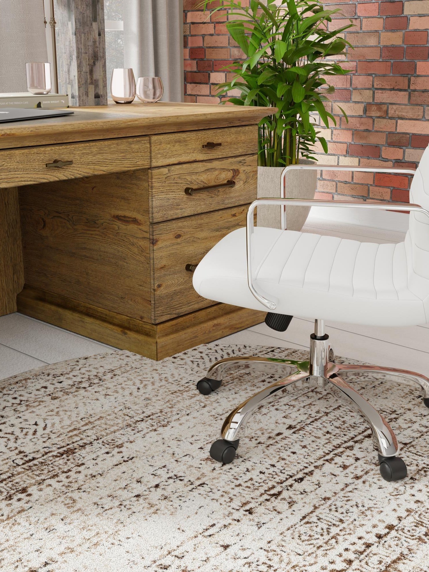 Chocolate Brown 10' x 10' Hermitage Round Area Rug 55% Polypropylene & 45% Polyester Easy Clean Stain-Resistant Carpet for Living, Office, Dorm Rooms for Sale at Rug Engine