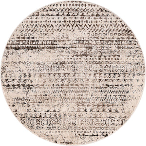 Chocolate Brown 4' x 4' Hermitage Round Area Rug 55% Polypropylene & 45% Polyester Easy Clean Stain-Resistant Carpet for Living, Office, Dorm Rooms for Sale at Rug Engine