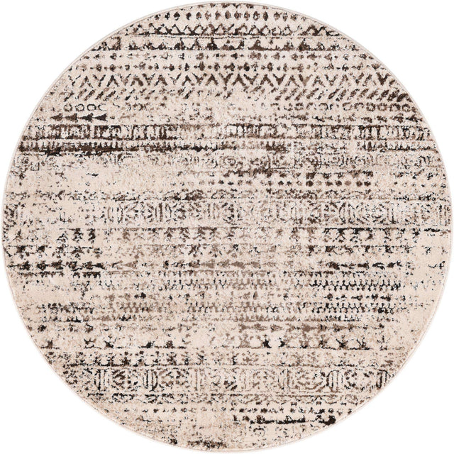 Chocolate Brown 4' x 4' Hermitage Round Area Rug 55% Polypropylene & 45% Polyester Easy Clean Stain-Resistant Carpet for Living, Office, Dorm Rooms for Sale at Rug Engine