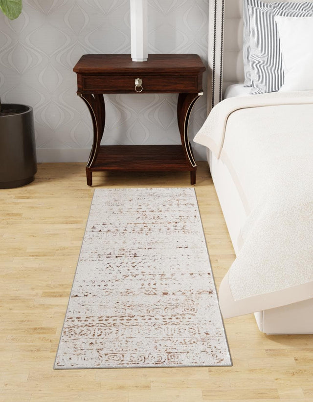 Chocolate Brown 2' x 5' Hermitage Runner Area Rug 55% Polypropylene & 45% Polyester Easy Clean Stain-Resistant Carpet for Living, Office, Dorm Rooms for Sale at Rug Engine