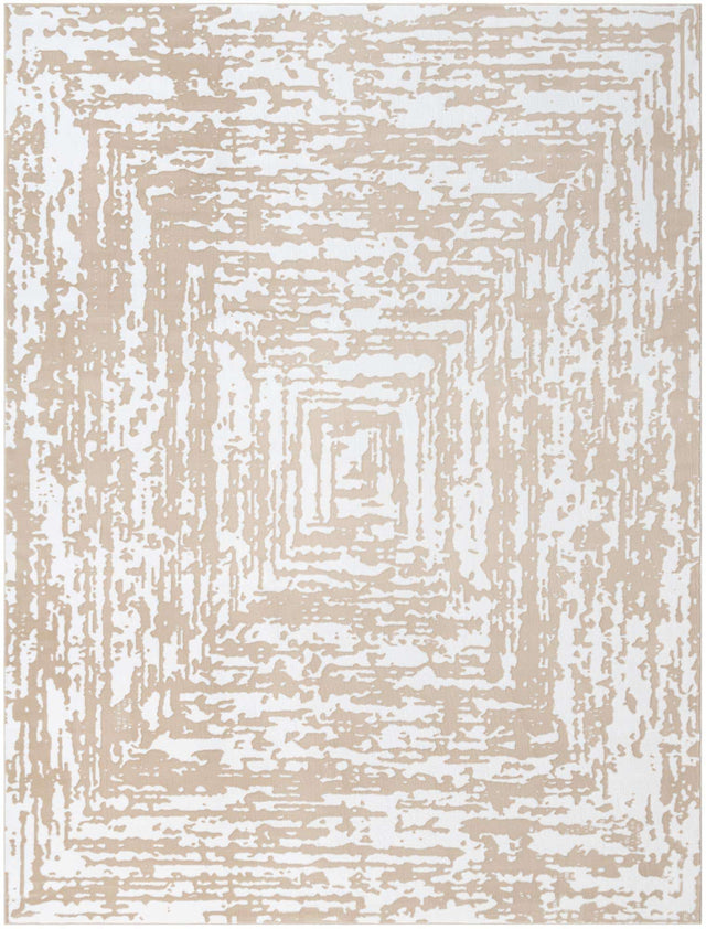 White Bone 10' 8 x 14' Hermitage Rectangle Area Rug 55% Polypropylene & 45% Polyester Easy Clean Stain-Resistant Carpet for Living, Office, Dorm Rooms for Sale at Rug Engine