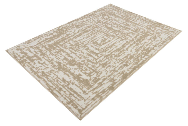 White Bone 4' x 6' Hermitage Rectangle Area Rug 55% Polypropylene & 45% Polyester Easy Clean Stain-Resistant Carpet for Living, Office, Dorm Rooms for Sale at Rug Engine