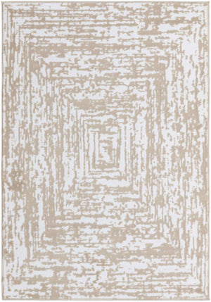 White Bone 4' x 6' Hermitage Rectangle Area Rug 55% Polypropylene & 45% Polyester Easy Clean Stain-Resistant Carpet for Living, Office, Dorm Rooms for Sale at Rug Engine