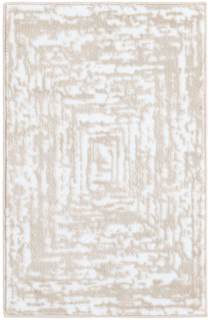 White Bone 2' x 3' Hermitage Rectangle Area Rug 55% Polypropylene & 45% Polyester Easy Clean Stain-Resistant Carpet for Living, Office, Dorm Rooms for Sale at Rug Engine