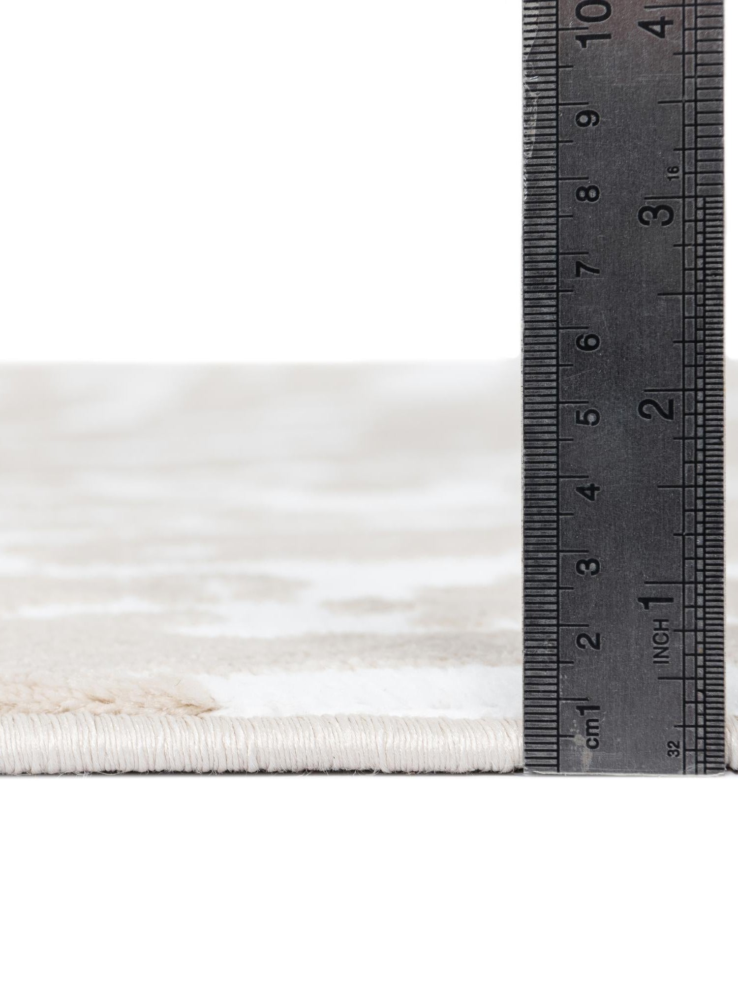 White Bone 6' x 6' Hermitage Square Area Rug 55% Polypropylene & 45% Polyester Easy Clean Stain-Resistant Carpet for Living, Office, Dorm Rooms for Sale at Rug Engine