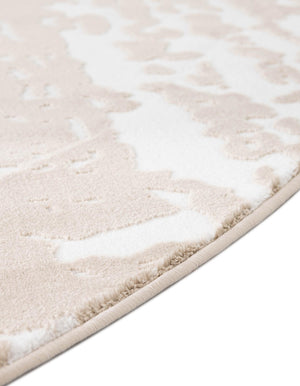 White Bone 7' x 10' Hermitage Oval Area Rug 55% Polypropylene & 45% Polyester Easy Clean Stain-Resistant Carpet for Living, Office, Dorm Rooms for Sale at Rug Engine