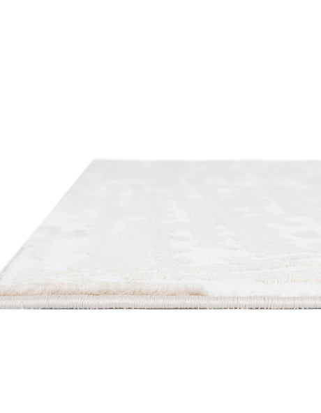 White Bone 5' 3 x 5' 3 Hermitage Octagon Area Rug 55% Polypropylene & 45% Polyester Easy Clean Stain-Resistant Carpet for Living, Office, Dorm Rooms for Sale at Rug Engine