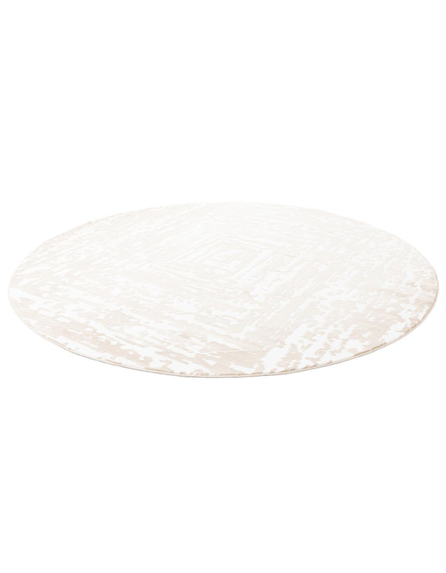 White Bone 10' 8 x 10' 8 Hermitage Round Area Rug 55% Polypropylene & 45% Polyester Easy Clean Stain-Resistant Carpet for Living, Office, Dorm Rooms for Sale at Rug Engine