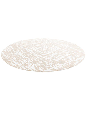 White Bone 10' 8 x 10' 8 Hermitage Round Area Rug 55% Polypropylene & 45% Polyester Easy Clean Stain-Resistant Carpet for Living, Office, Dorm Rooms for Sale at Rug Engine