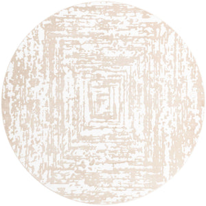 White Bone 10' 8 x 10' 8 Hermitage Round Area Rug 55% Polypropylene & 45% Polyester Easy Clean Stain-Resistant Carpet for Living, Office, Dorm Rooms for Sale at Rug Engine