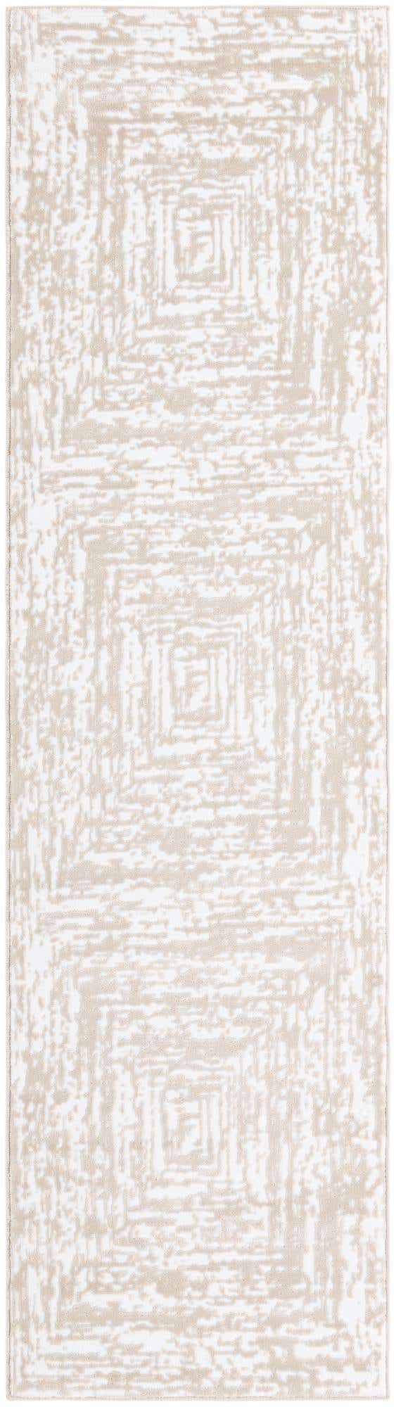White Bone 2' 6 x 10' Hermitage Runner Area Rug 55% Polypropylene & 45% Polyester Easy Clean Stain-Resistant Carpet for Living, Office, Dorm Rooms for Sale at Rug Engine