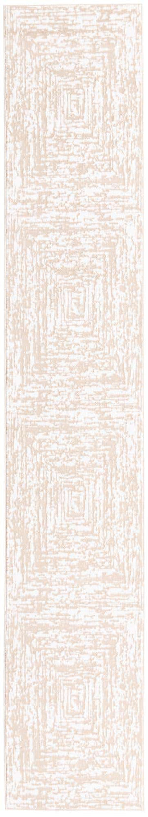 White Bone 2' 6 x 14' Hermitage Runner Area Rug 55% Polypropylene & 45% Polyester Easy Clean Stain-Resistant Carpet for Living, Office, Dorm Rooms for Sale at Rug Engine