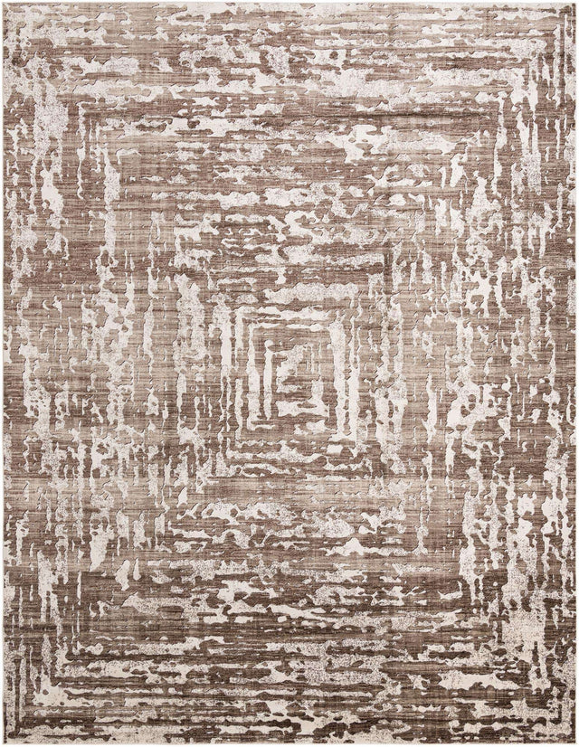 Chocolate Brown 10' 8 x 14' Hermitage Rectangle Area Rug 55% Polypropylene & 45% Polyester Easy Clean Stain-Resistant Carpet for Living, Office, Dorm Rooms for Sale at Rug Engine