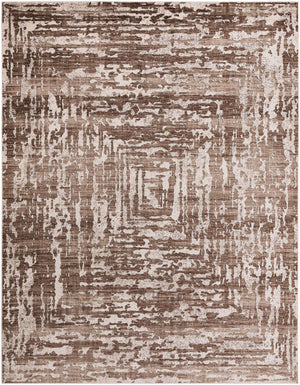 Chocolate Brown 9' x 12' Hermitage Rectangle Area Rug 55% Polypropylene & 45% Polyester Easy Clean Stain-Resistant Carpet for Living, Office, Dorm Rooms for Sale at Rug Engine